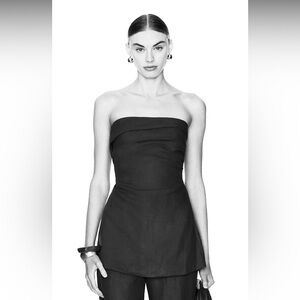 FAITHFULL THE BRAND Boe Tunic Top in Black